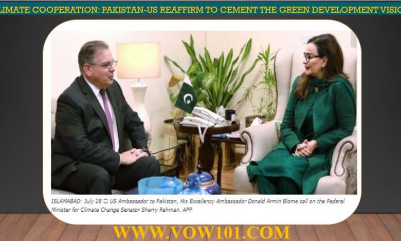 Climate Cooperation Pakistan-US reaffirm to Cement the Green Development Vision VOW101