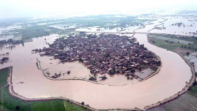 flood water entered into western side of the city Fazalpur