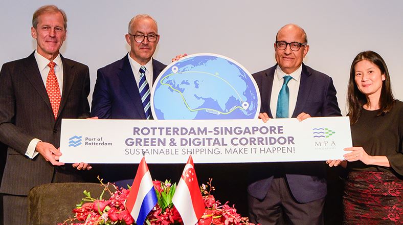 Singapore Signs MoU with Rotterdam Authority for Green and Digital Corridor for Sustainable Shipping