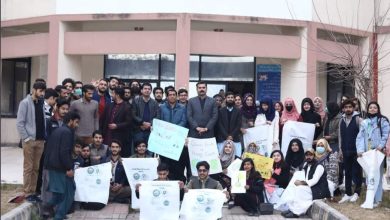 Cleanliness Drive organized by Green Youth Movement Club at Quaid-i-Azam University Islamabad