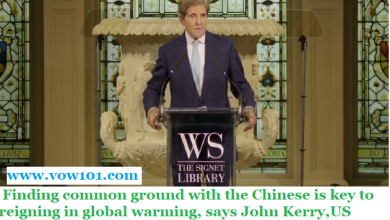 John Kerry says finding common ground with the Chinese is key to reigning in global warming