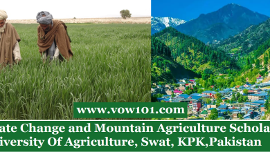 Climate Change and Mountain Agriculture Scholarship by UOAS KPK, Pakistan 2023