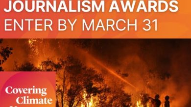 Calls for the Covering Climate Now Journalism Awards 2025 Water News