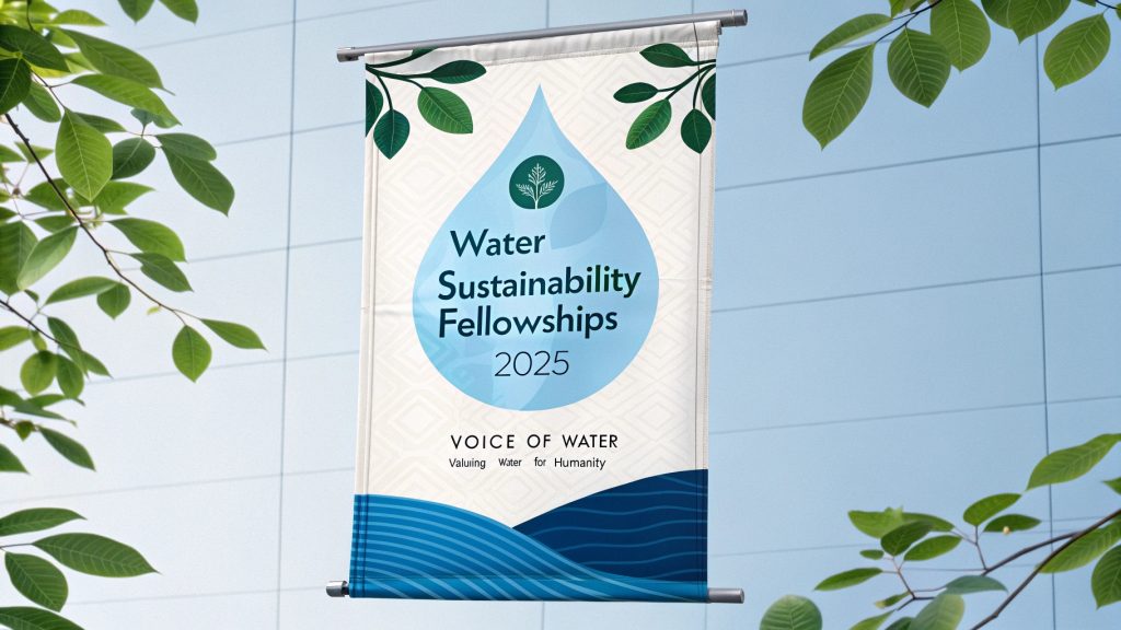 Water Sustainability Fellowships 2025, at Voice Of Water, a News Media platform working to create awareness on Valuing Water for humanity