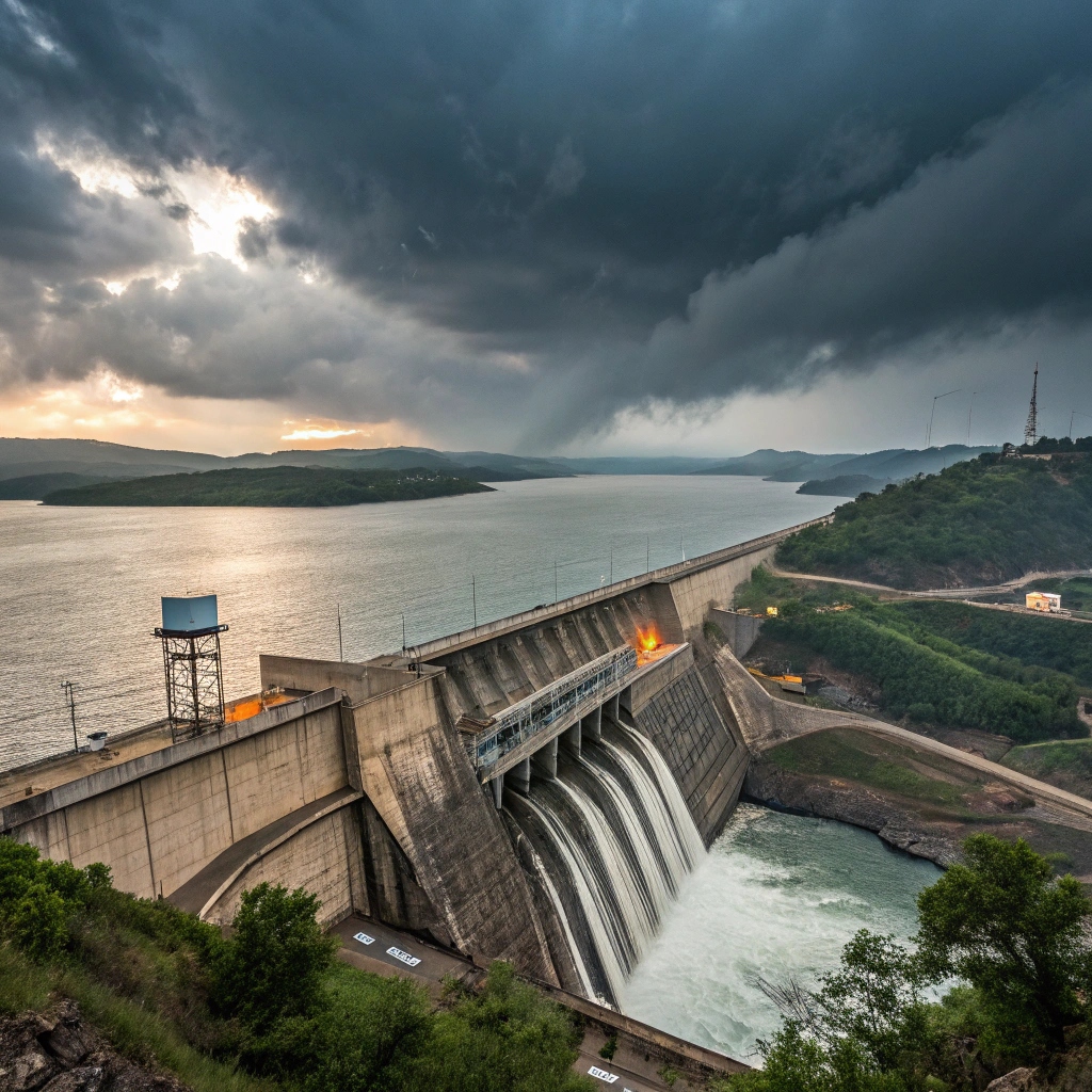 Mangla Dam reaches dead level, halting power production in Pakistan.