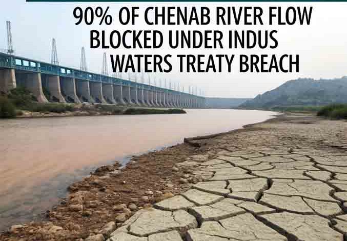 India’s Shocking Violation: 90% of Chenab River Flow Blocked Under Indus Waters Treaty Breach