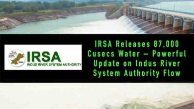 IRSA Releases 87,000 Cusecs Water – Powerful Update on Indus River System Authority Flow Levels