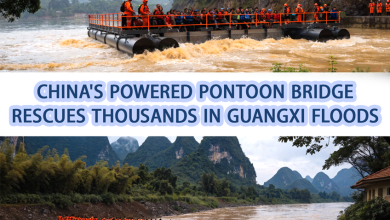 China's Powered Pontoon Bridge Rescues Thousands in Guangxi Floods 1 China's Powered Pontoon Bridge Rescues Thousands in Guangxi Floods