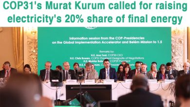 COP31's Murat Kurum called for raising electricity's 20% share of final energy consumption "as quickly as possible" at Copenhagen climate talks.