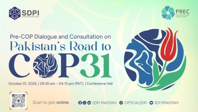 Pakistan’s Road to COP31: COP31 Climate Dialogue in Islamabad 1 SDPI and PREC will convene a COP31 Dialogue in Islamabad on October 1, focusing on climate diplomacy, climate finance and energy transition