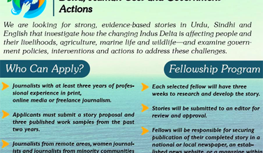 WMC Fellowship for Journalists on Indus Delta Climate Crisis